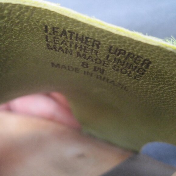 Michael Kors Lime Green Mules Wooden Clog Sandals - Size 8 - Picture 8 of 9